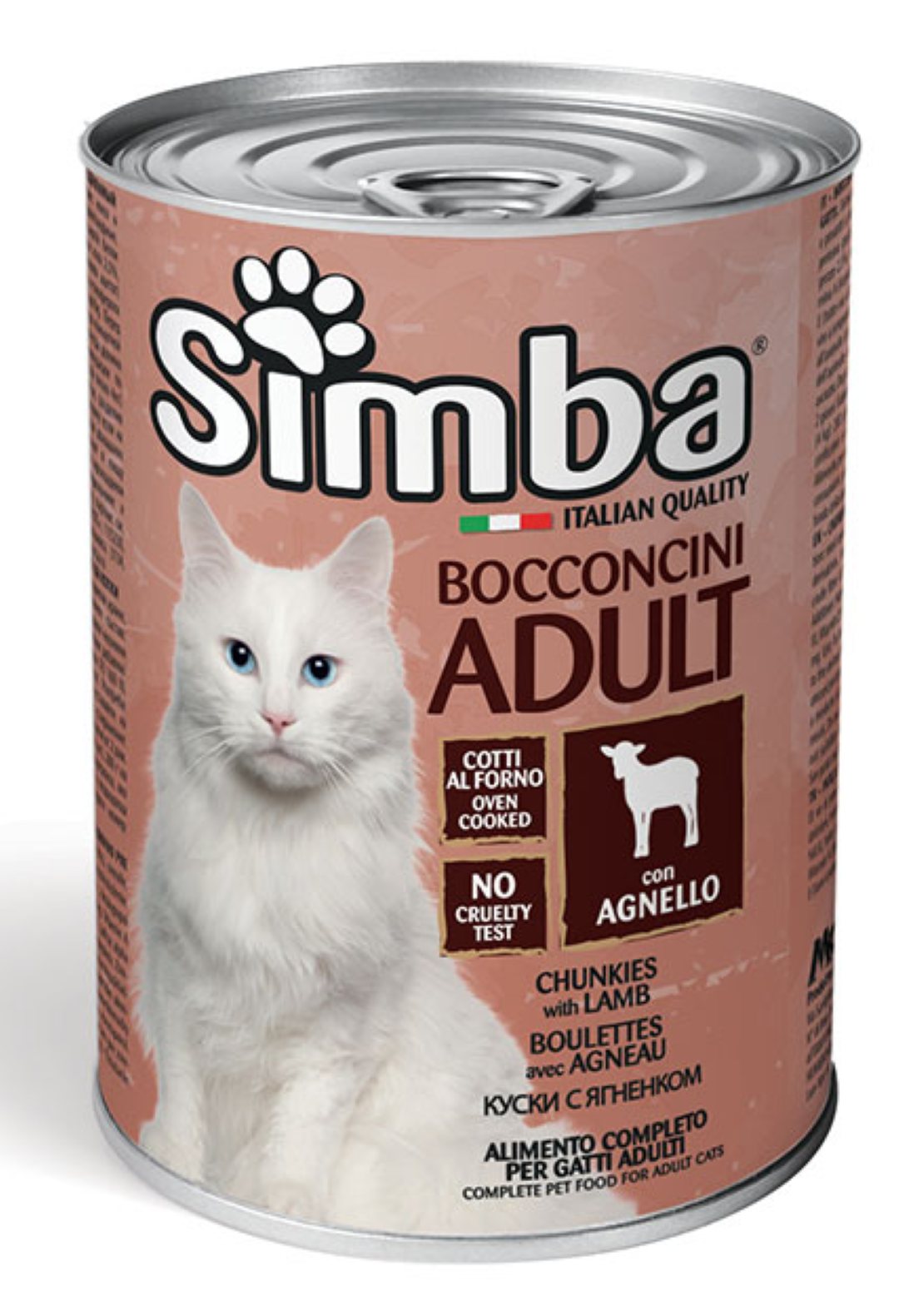 SIMBA CAT/F CHUNKIES LAMB 415G